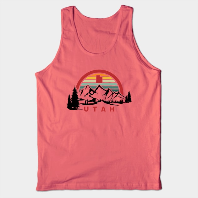 Utah Trees and Mountains - Design by RAD! Tank Top by Jayaarc